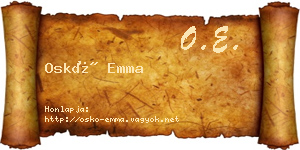Oskó Emma névjegykártya