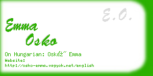 emma osko business card